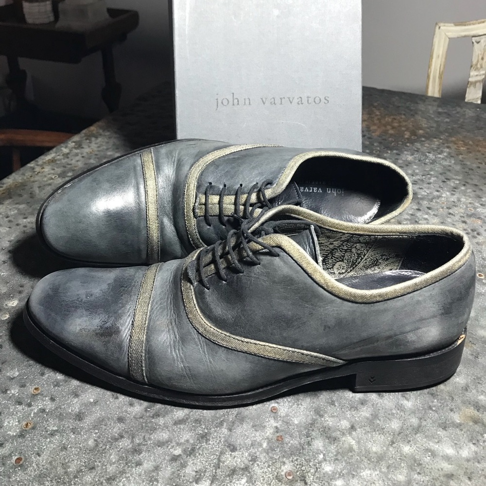 John Varvatos Metal Black Richard Oxford